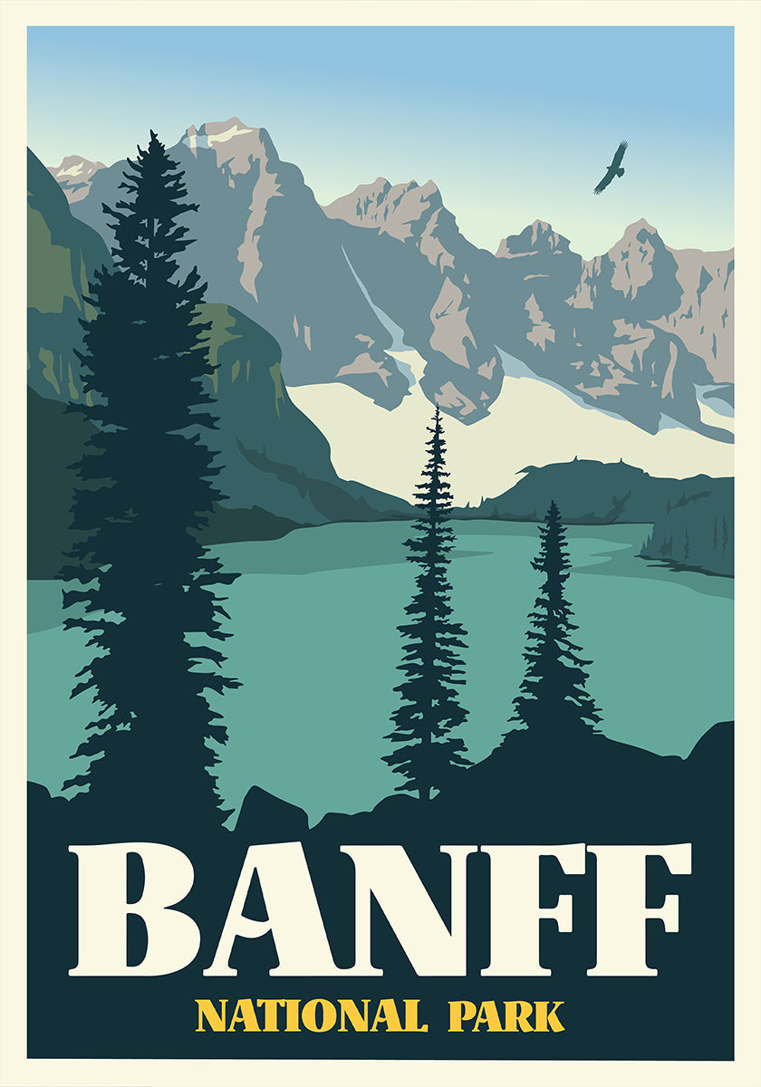 Banff National Park Travel Print Plakat