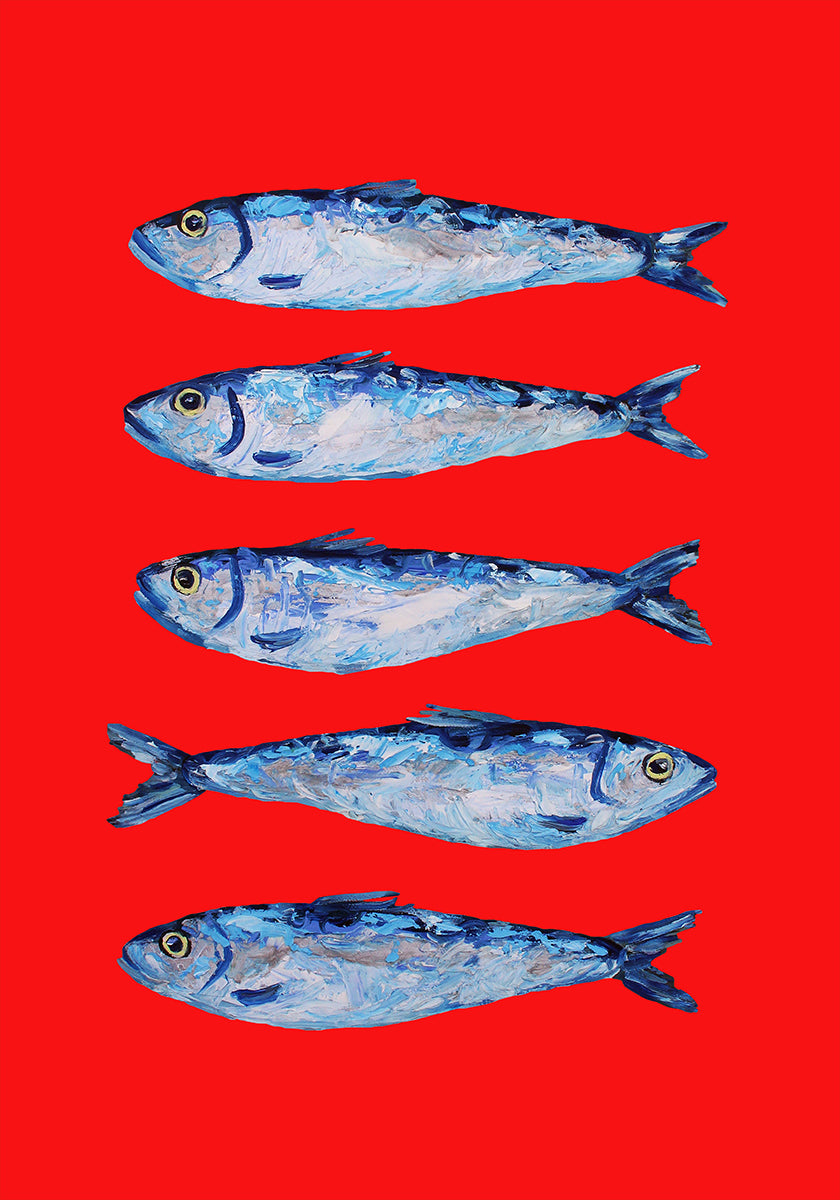 Sardines Berry Red Plakat