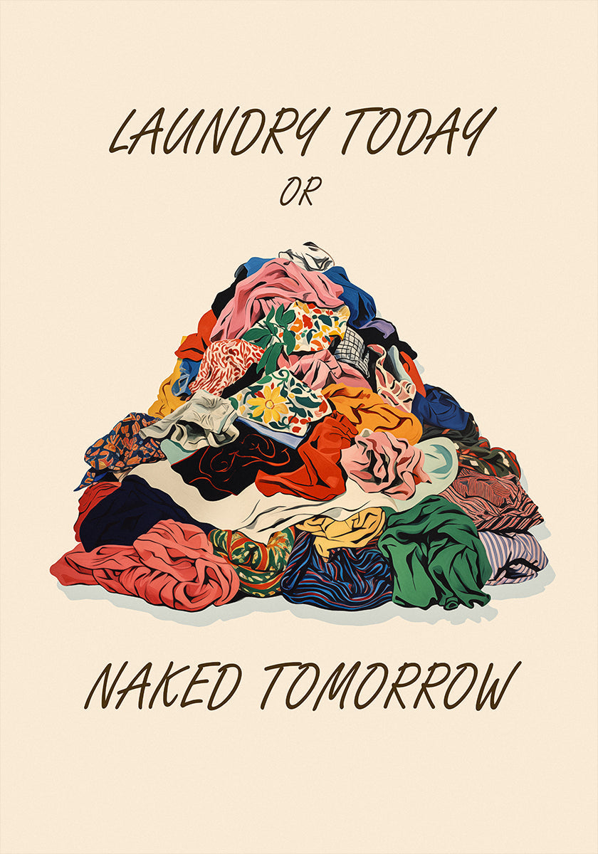 Laundry Naked Pictufy Plakat