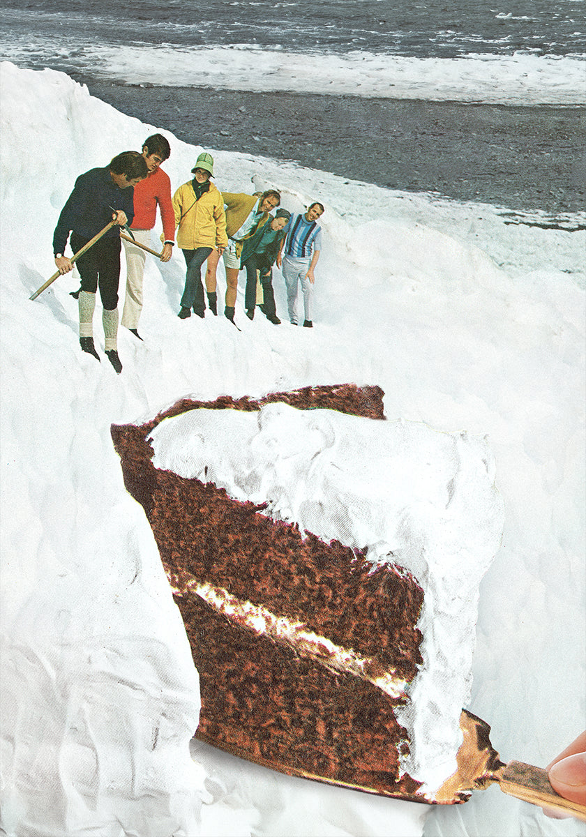 Glacier Calving Cake - Dessert Snow Mountain Plakat