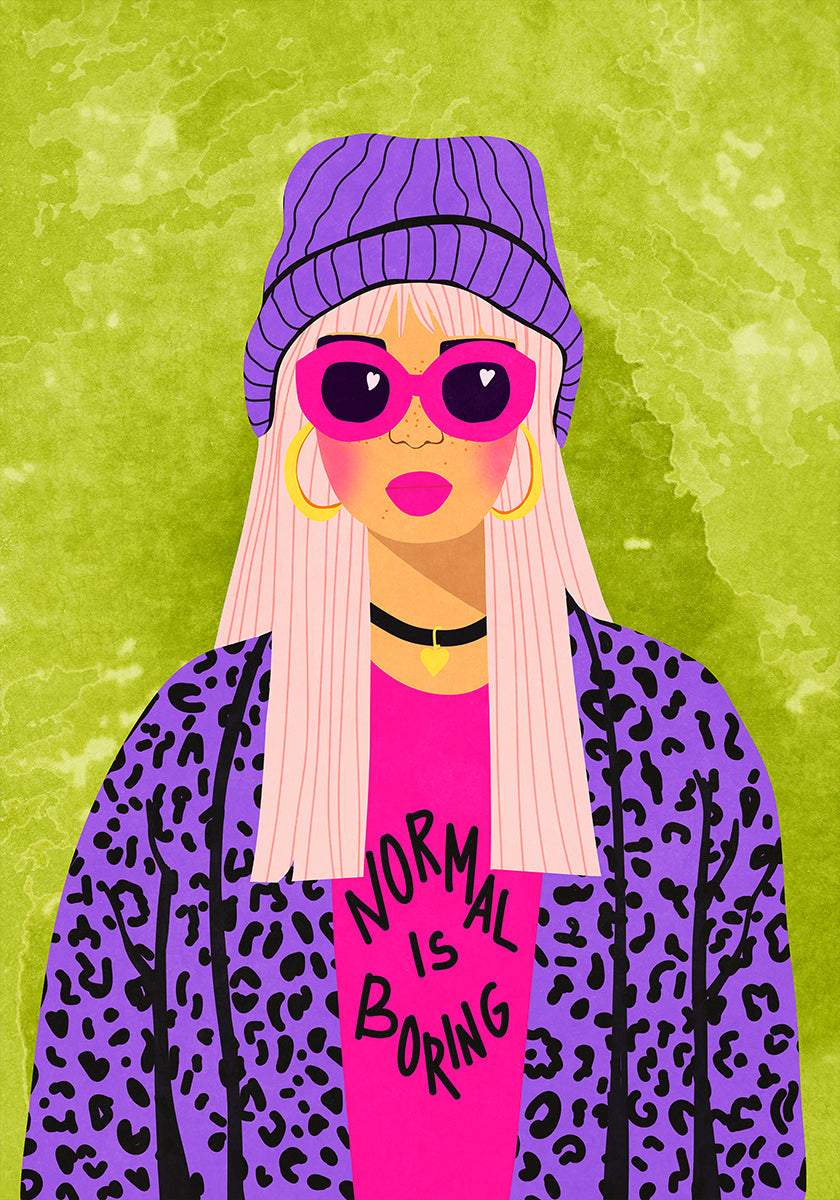 Normal is boring Plakat