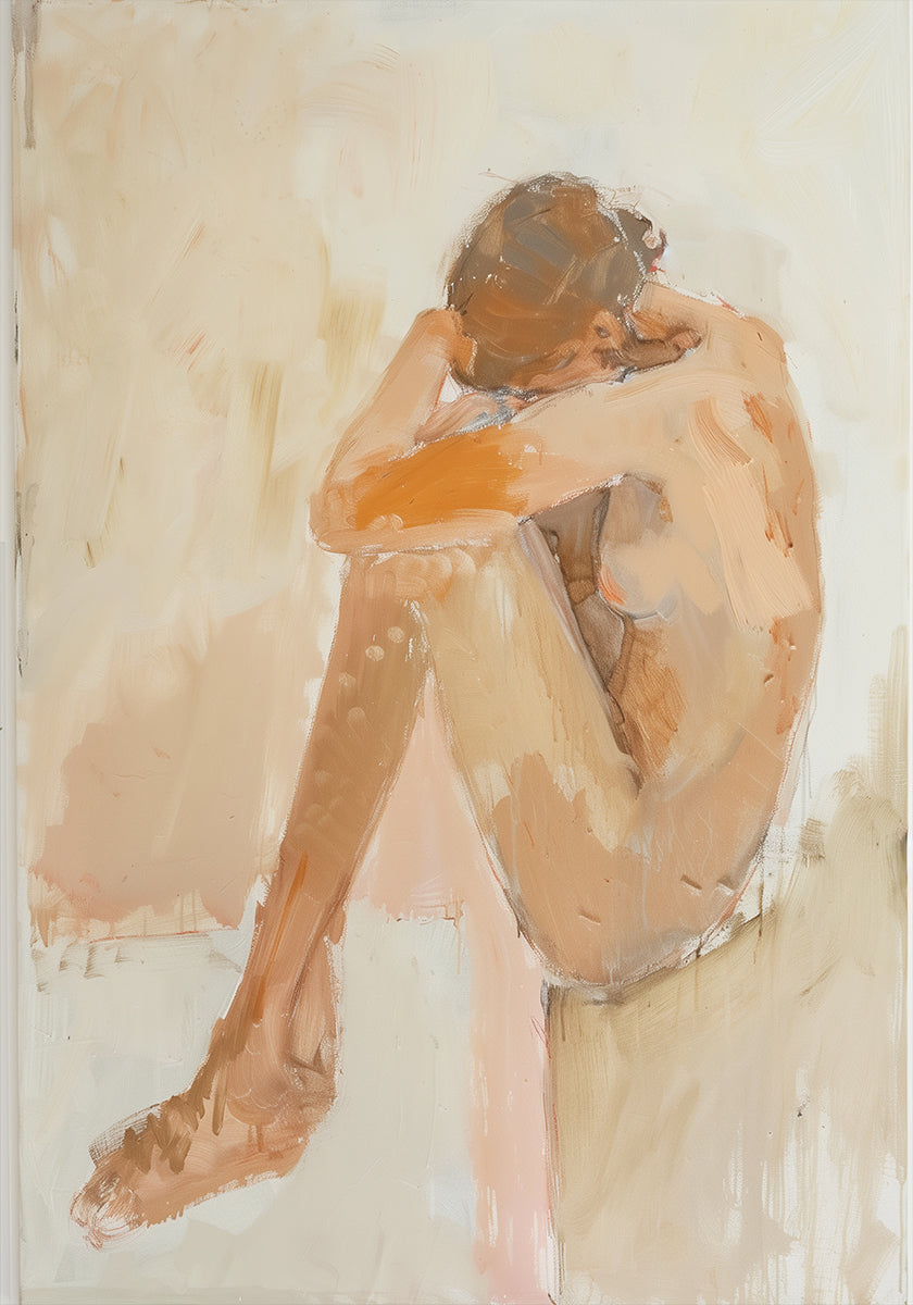 Woman In Bathroom Plakat