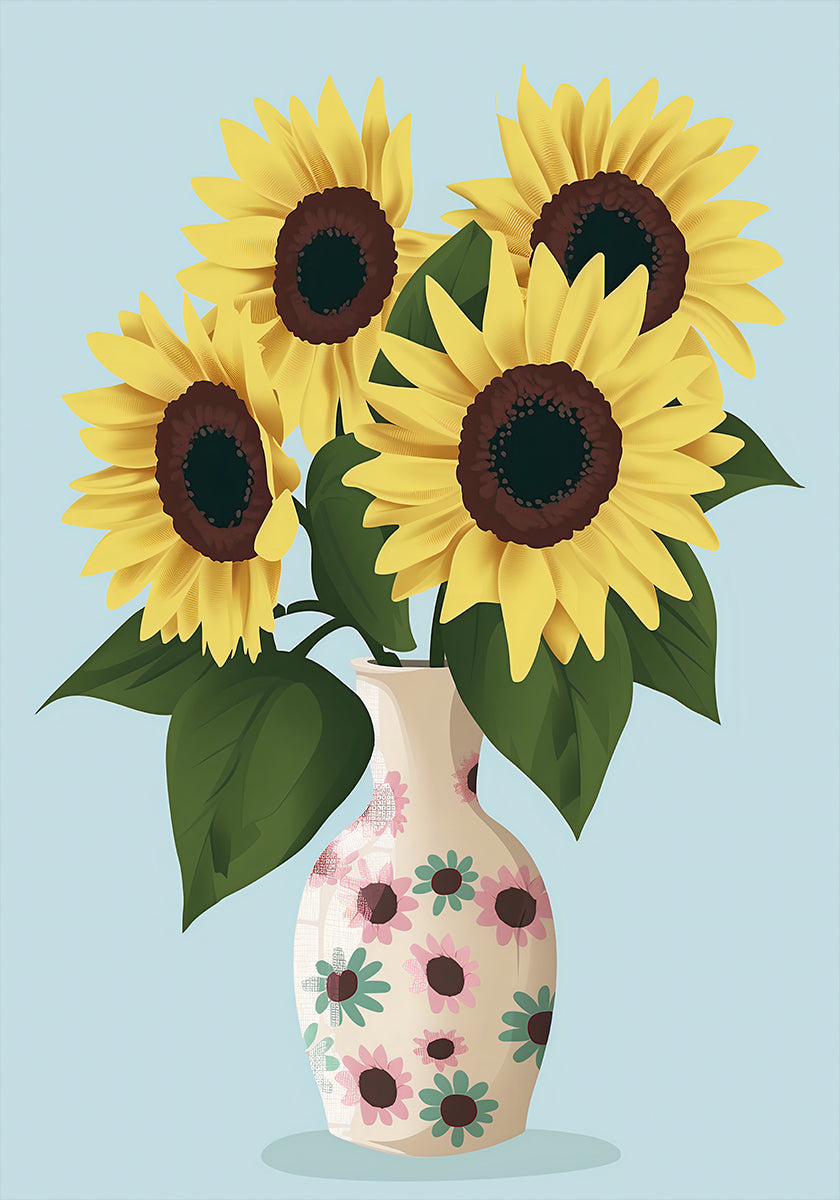 Vase of Sunflowers Plakat