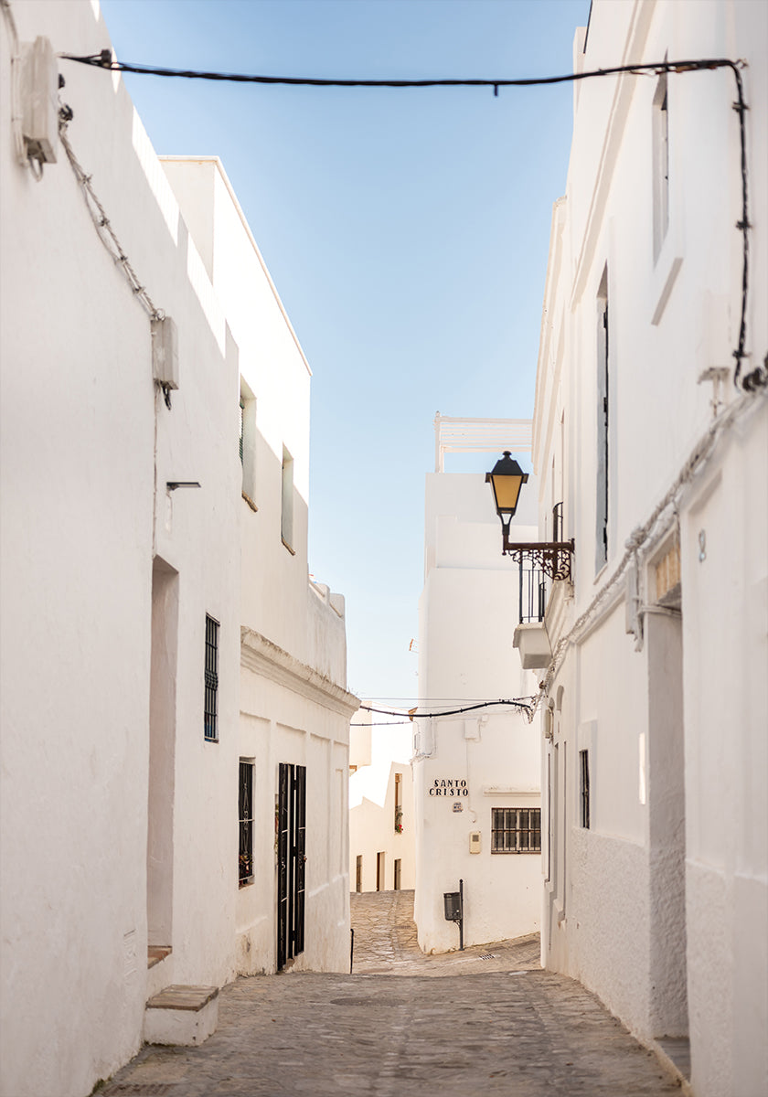 The White town of Vejer de La Frontera Plakat