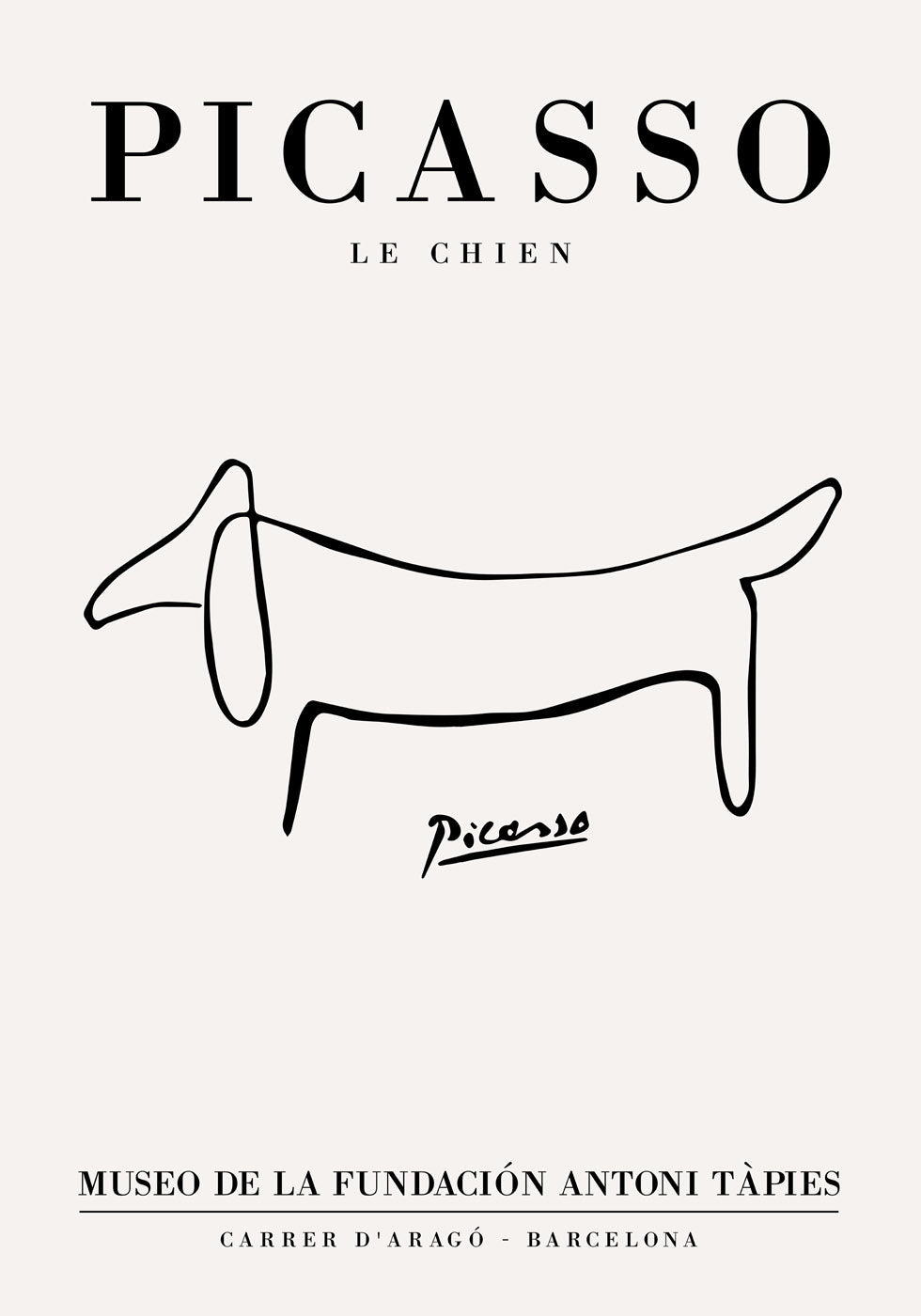 Pablo Picasso - Le Chien Plakat - Posterbox.no