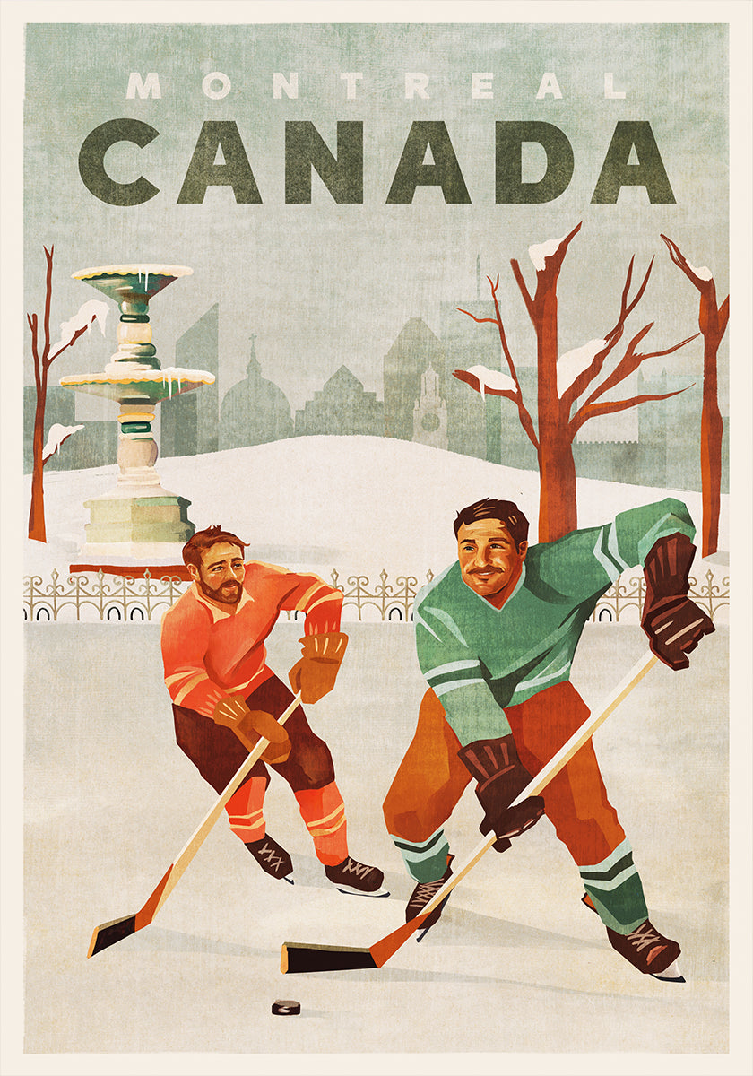 Montreal Canada Pond Hockey Guys Plakat