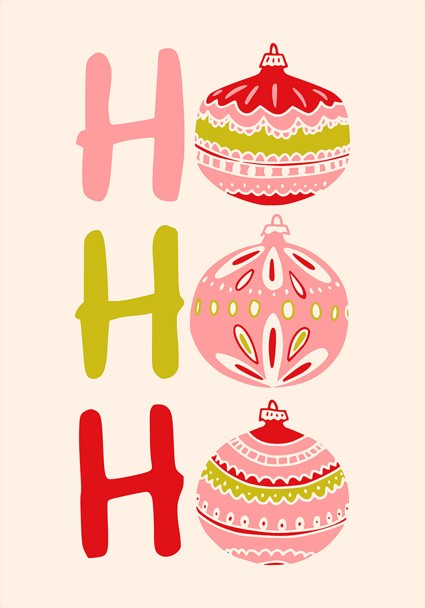 HoHoHo Cheerful little Christmas Illustration Plakat