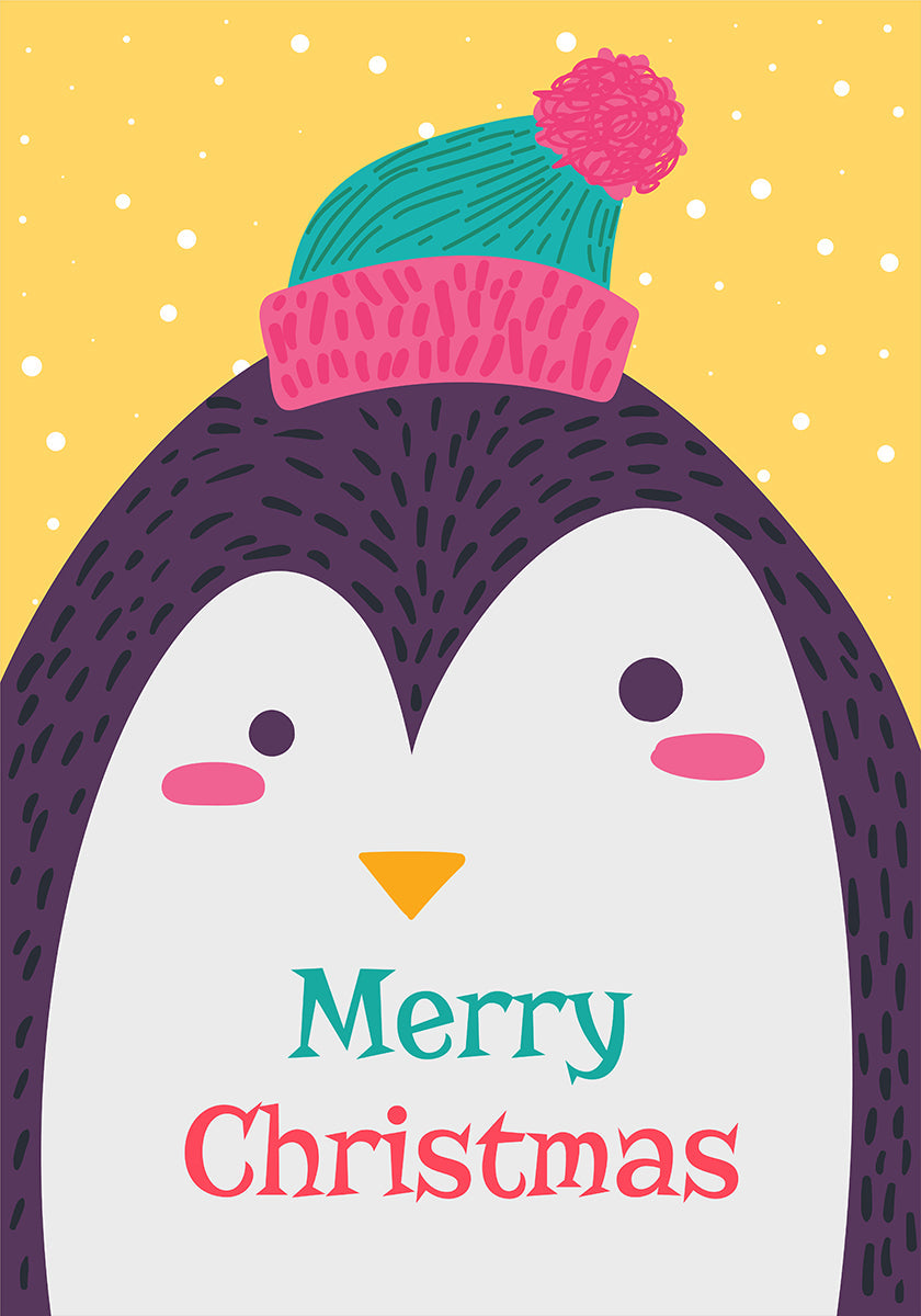 Xmas Card With Penguin By Barsrsind Plakat