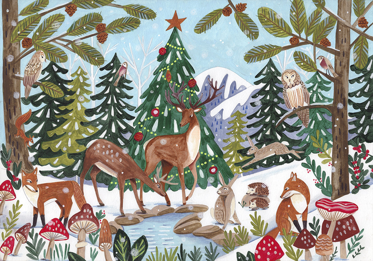 Animal Winter Scene Plakat