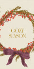 Cozy Season. Christmas wreath with bow Plakat - Posterbox