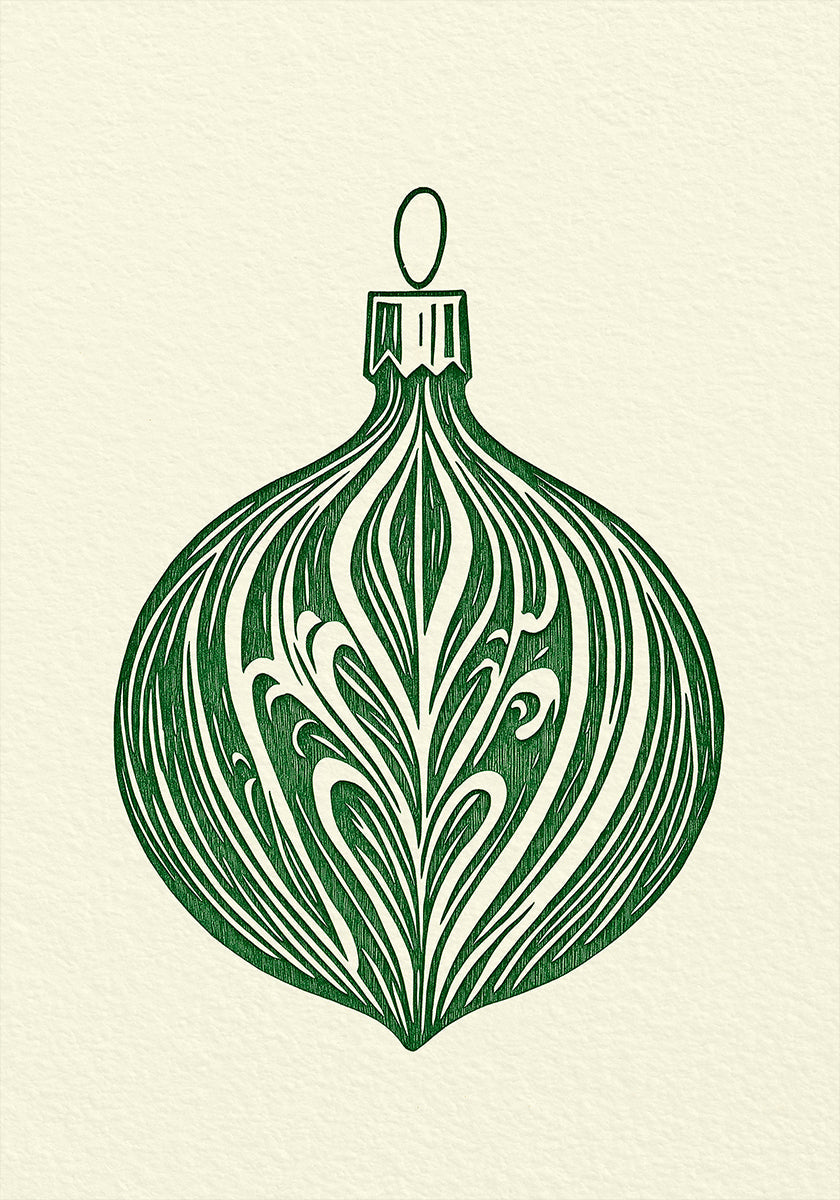 Woodcut Bauble Plakat