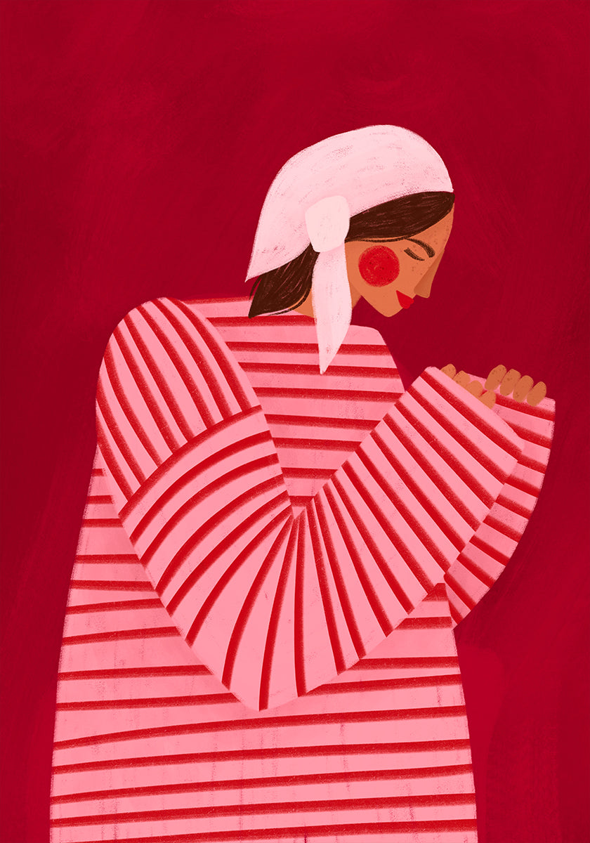 The Woman With the Red Stripes