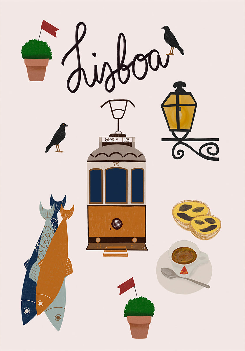 Lisbon Travel Plakat