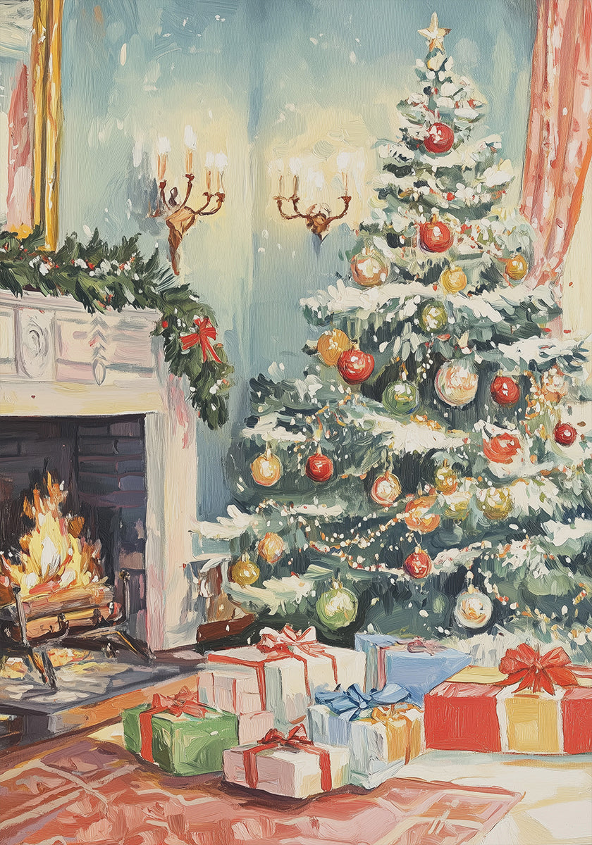 Christmas Living Room Plakat
