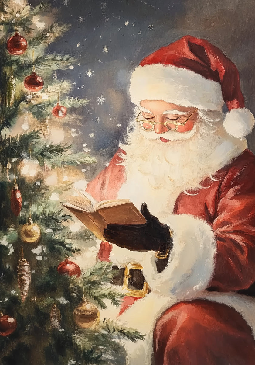 Santa Reading No.2 Plakat
