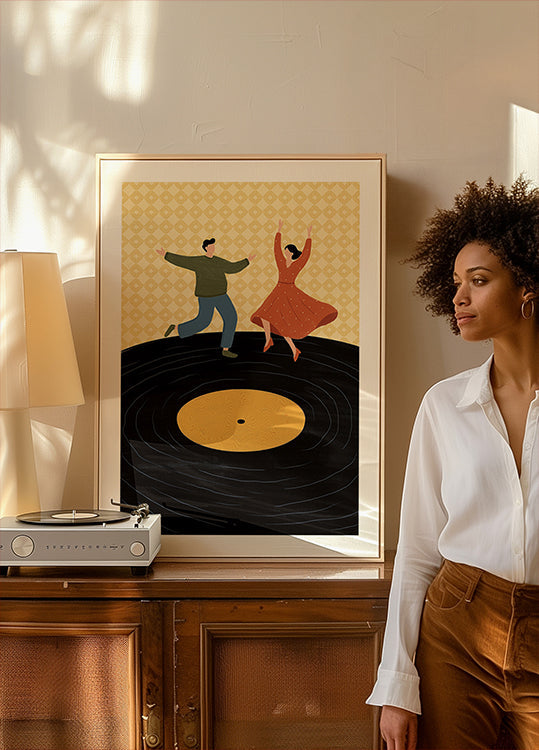 Dancing on Vinyl Poster - Posterbox