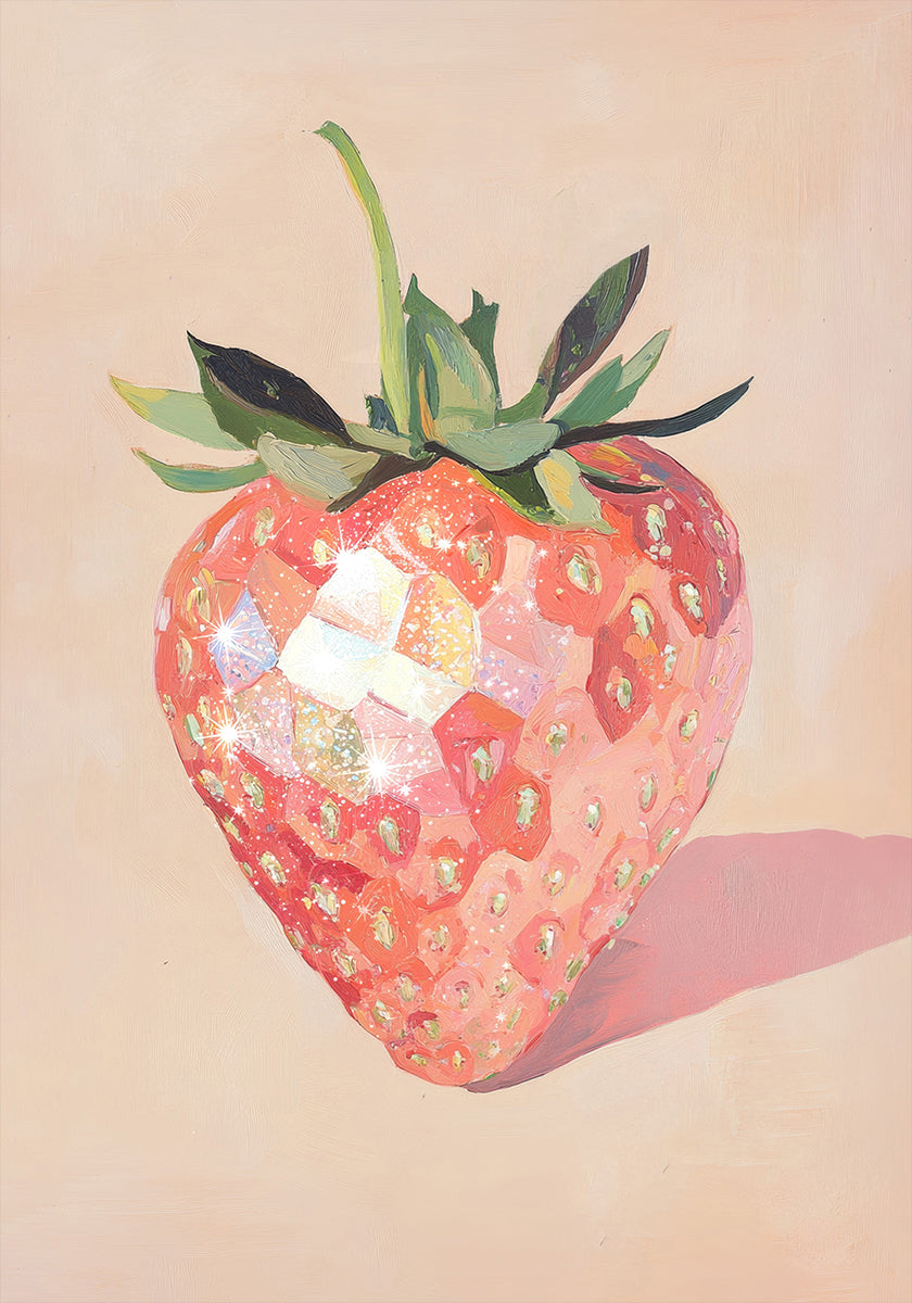 Glistening Strawberry Plakat