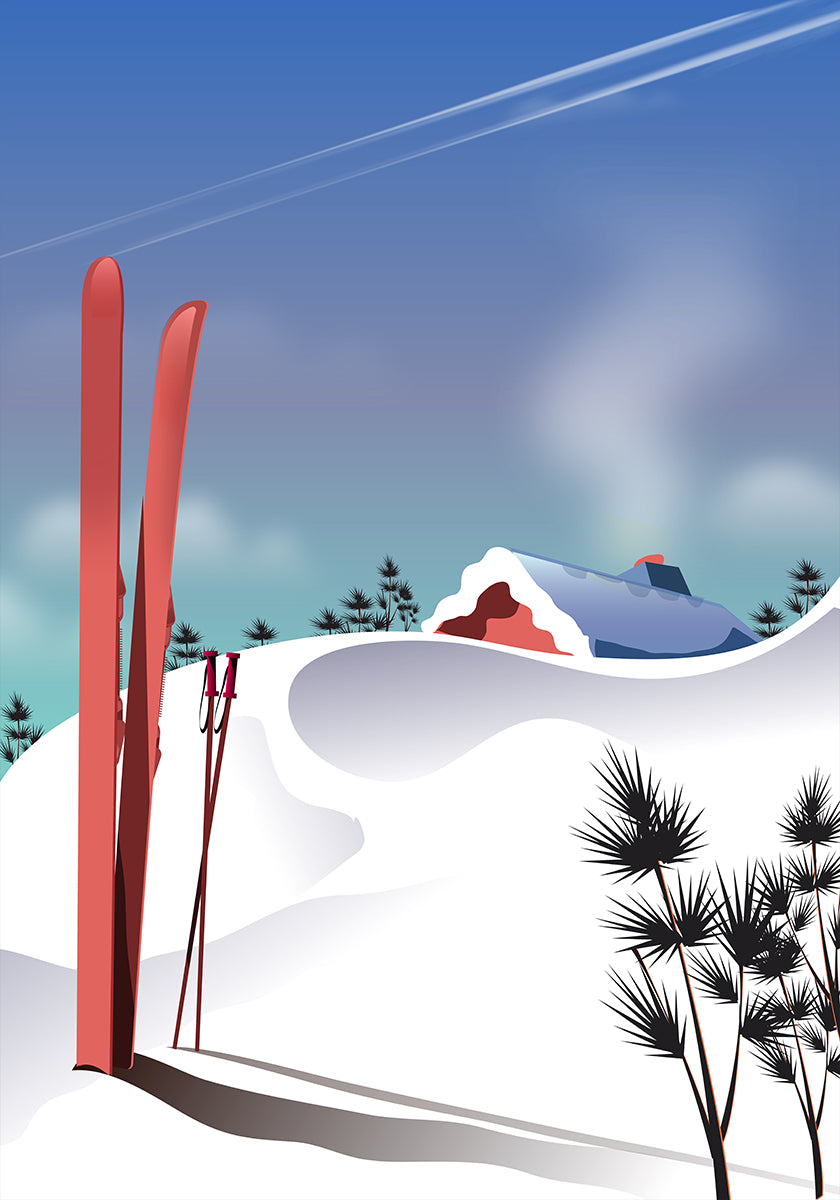 Ski landscape Plakat