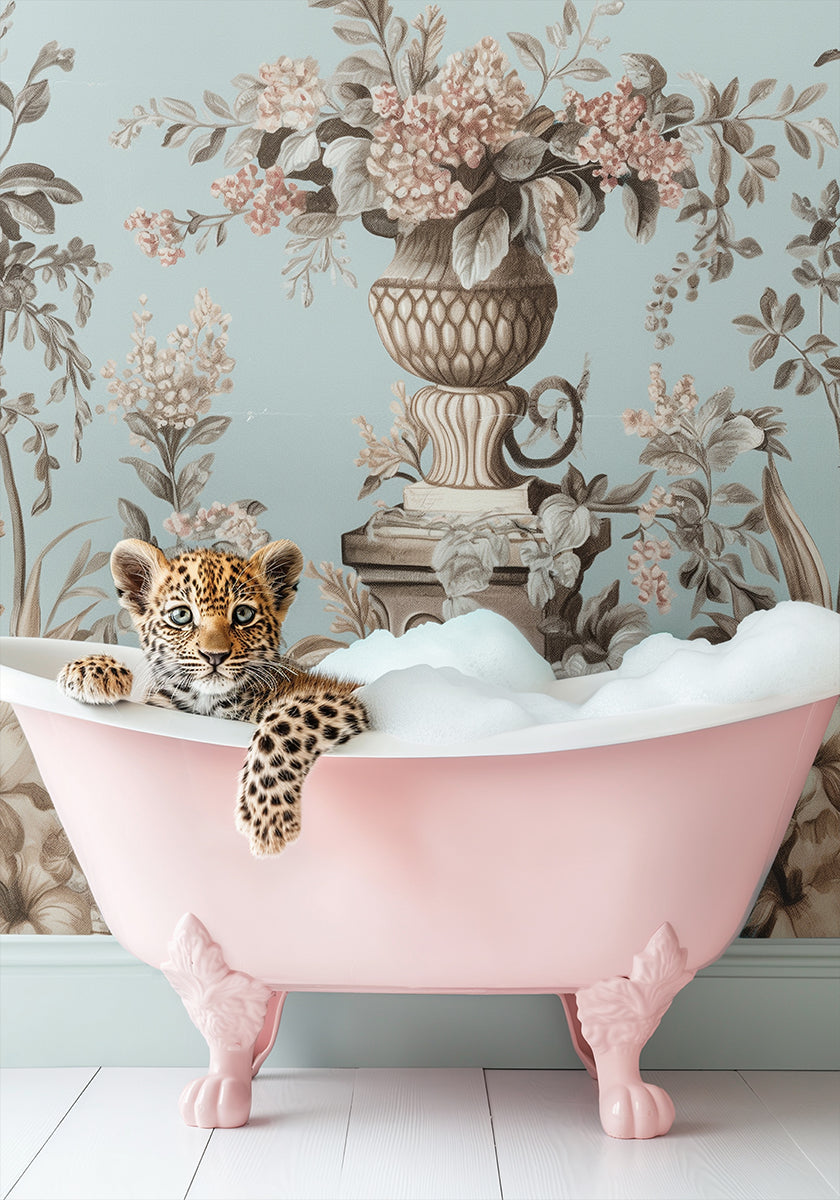 Leopard’s Pink Bubble Bath Plakat