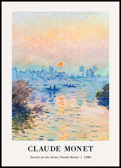 Sunset on the Seine Claude Monet Plakat