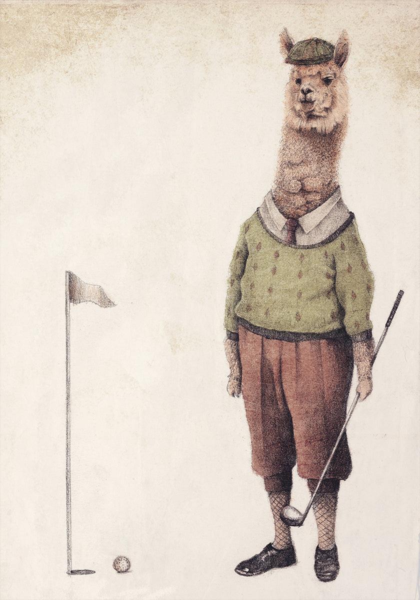 Alpaca Golf Club Plakat
