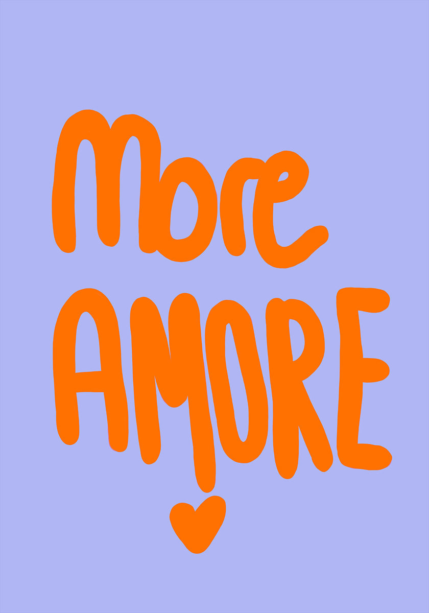 Bold Typography in Vibrant Orange Plakat