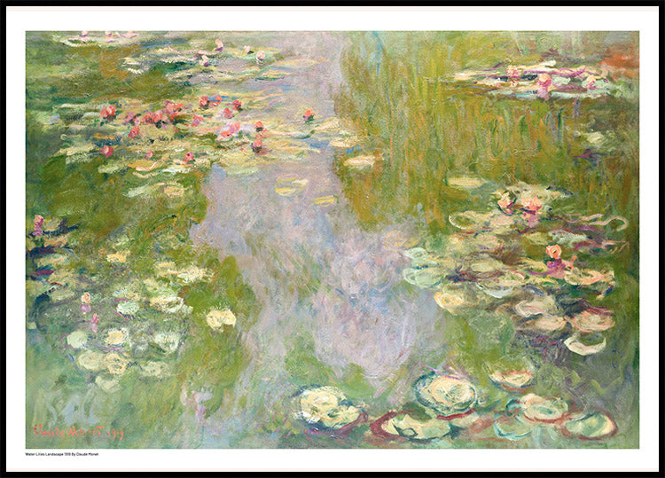 Water Lilies Landscape 1919 Plakat by Claude Monet - Posterbox.no