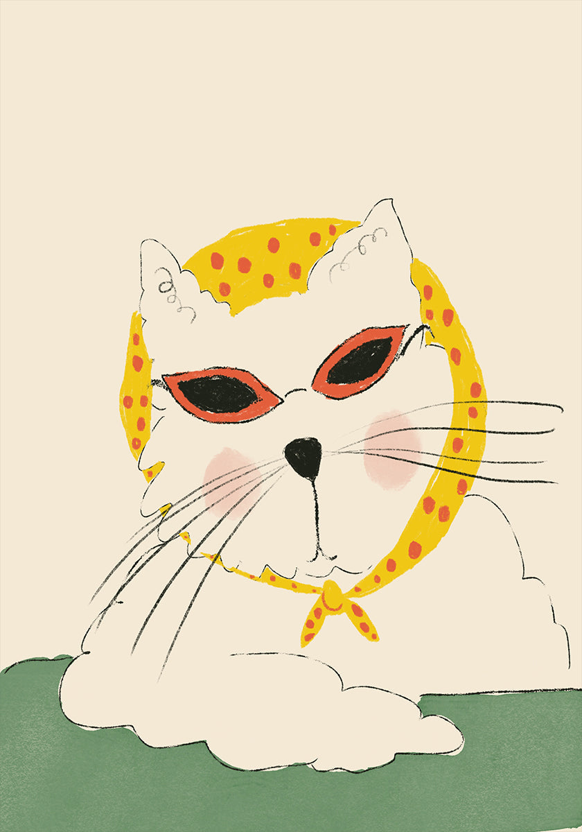 Chic Feline Pose Plakat