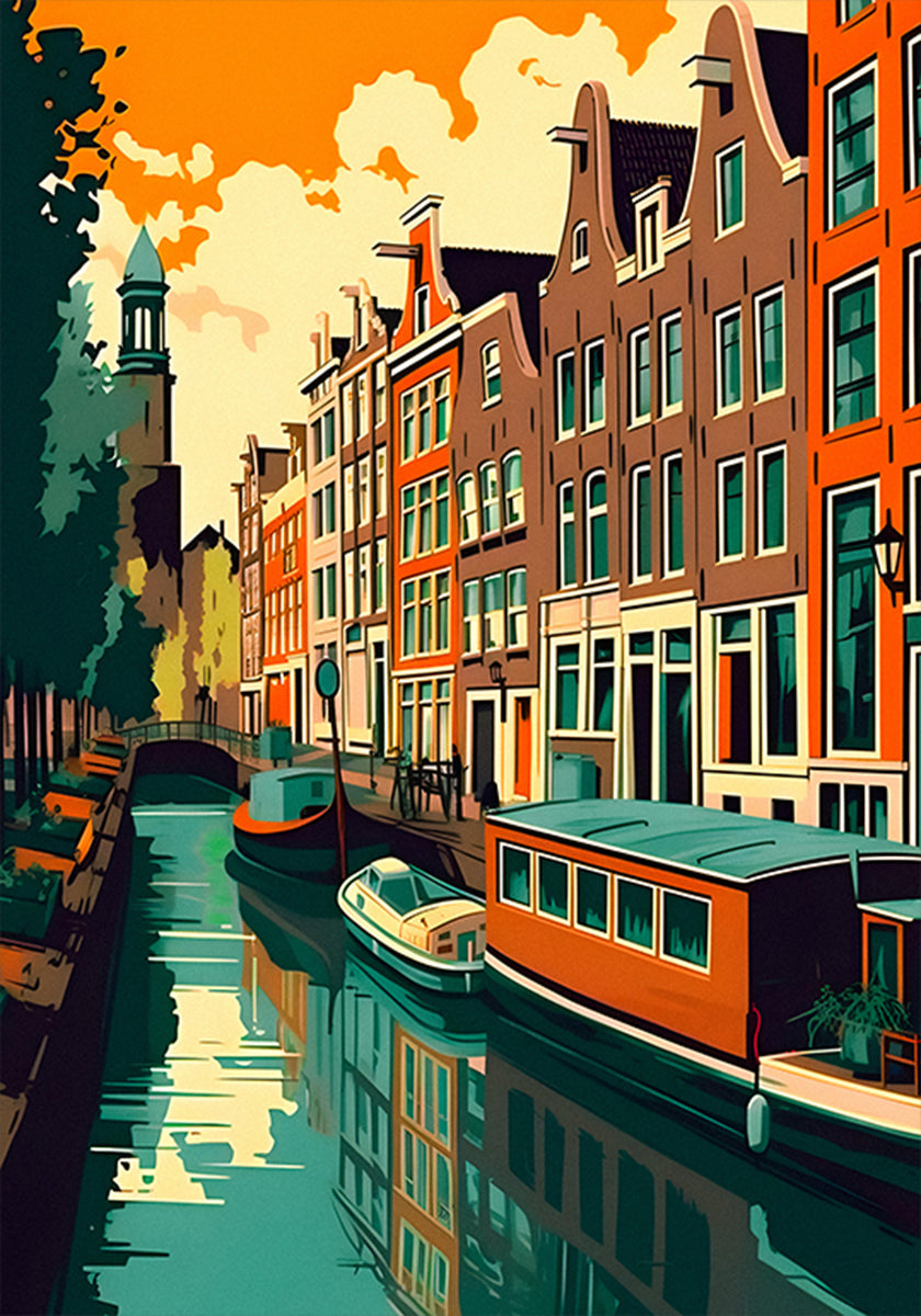 Amsterdam Canal Houses Plakat