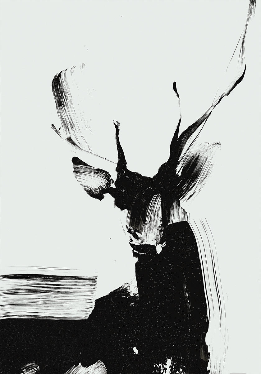 Brushstroke Deer I Plakat