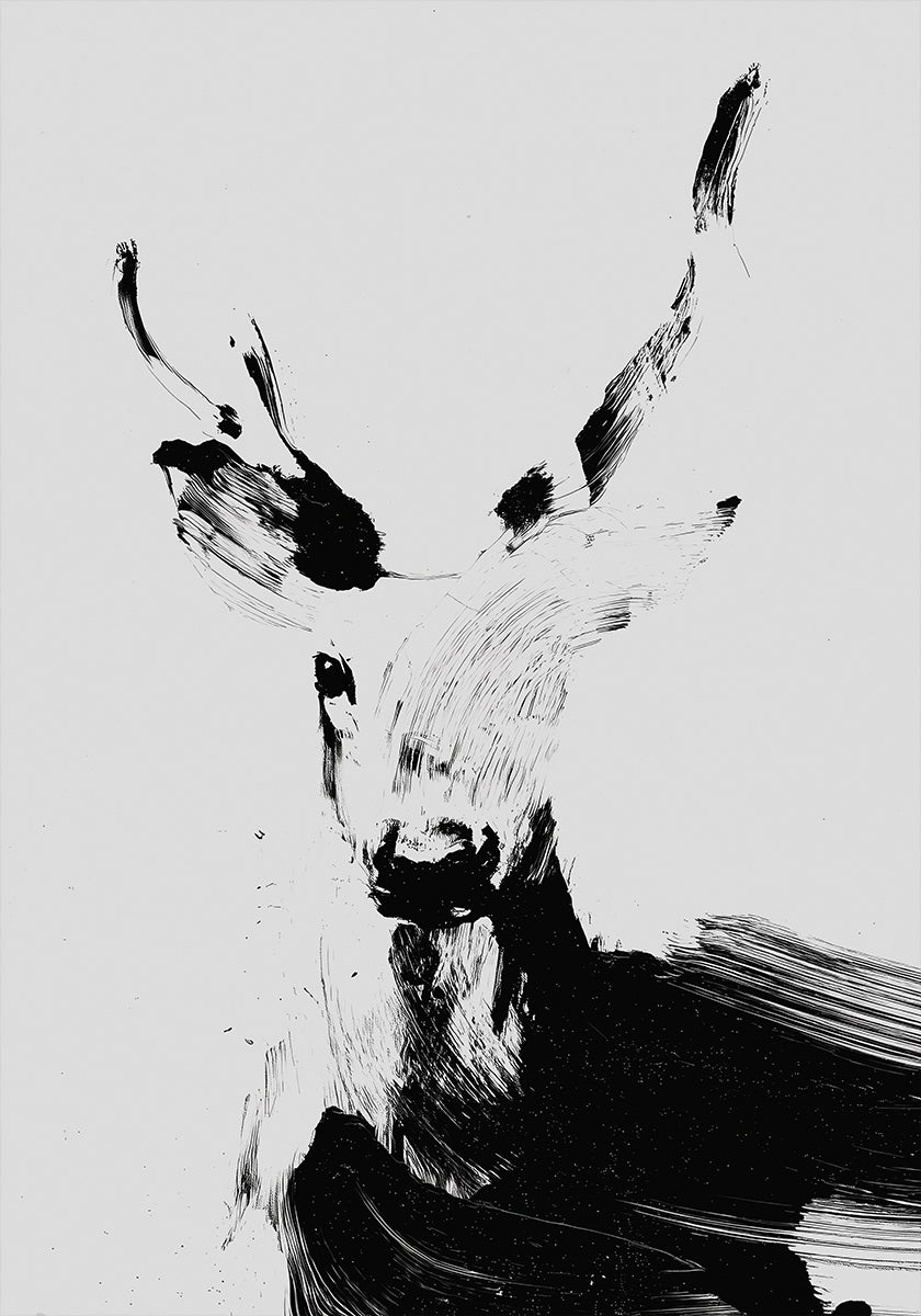 Brushstroke Deer II Plakat