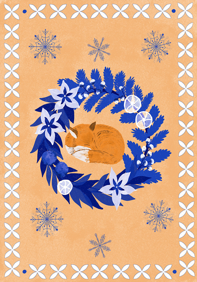 Folk Winter Fox Plakat