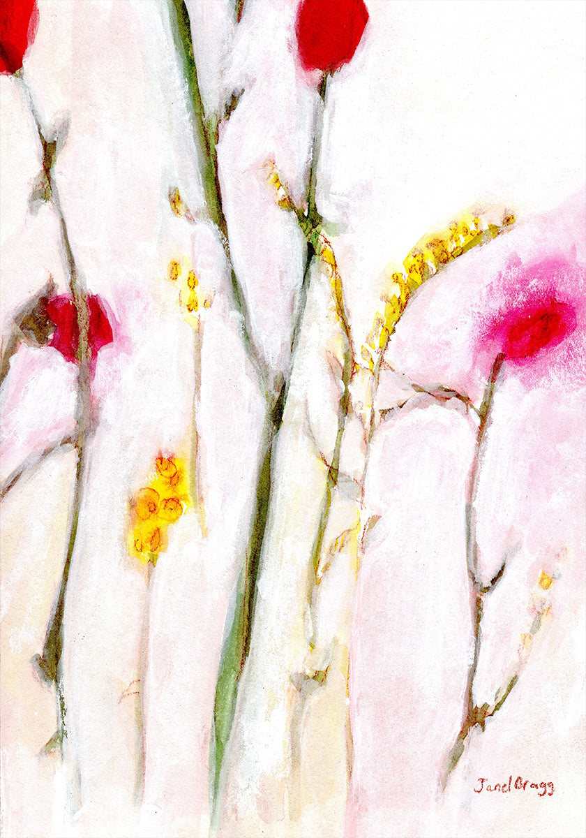 Floral In Orange and Lilac Plakat