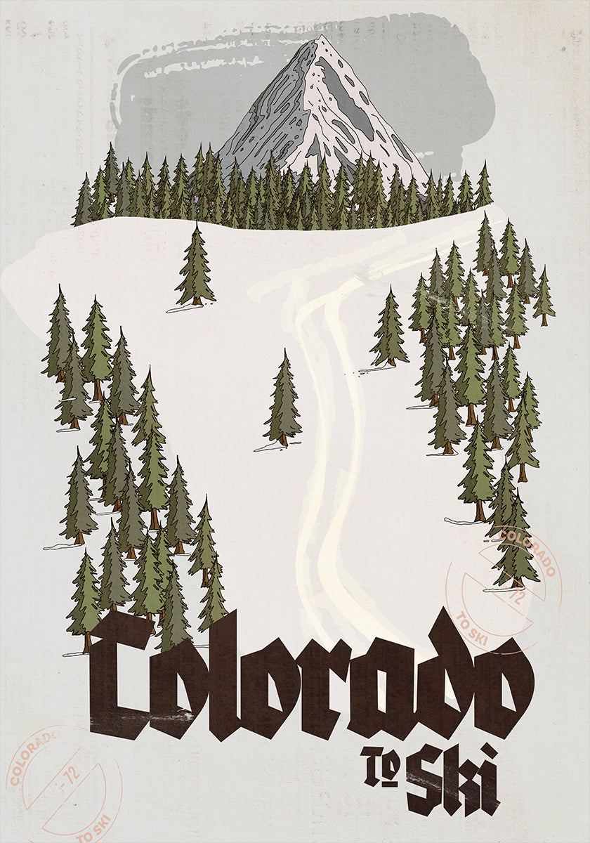 Colorado To Ski Plakat