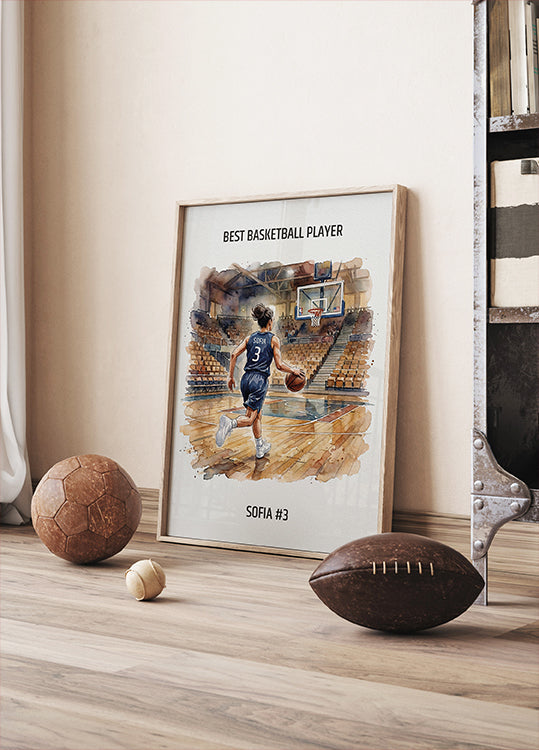 Youth Basketball Girl Personal - Posterbox