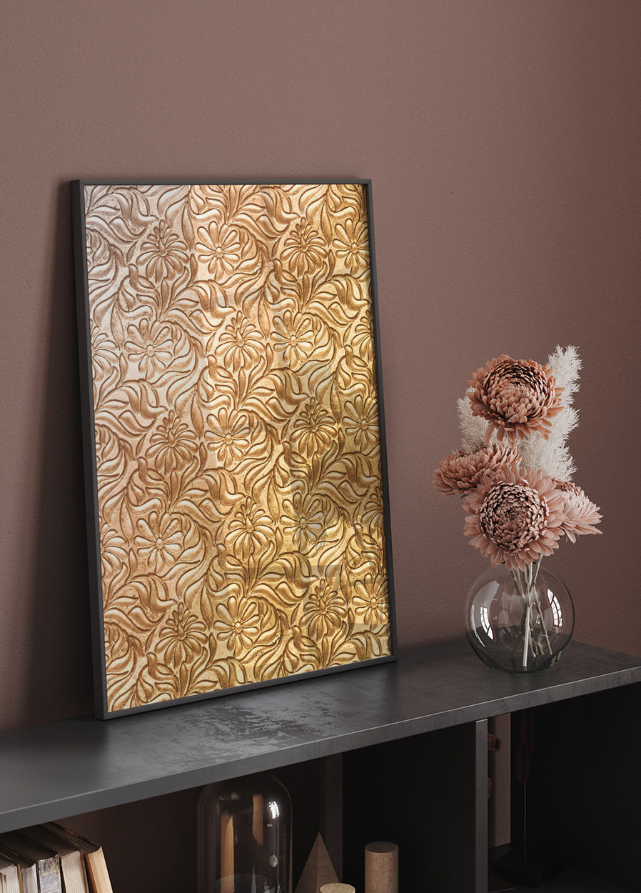 Golden Vintage Relief Plakat - Posterbox.no
