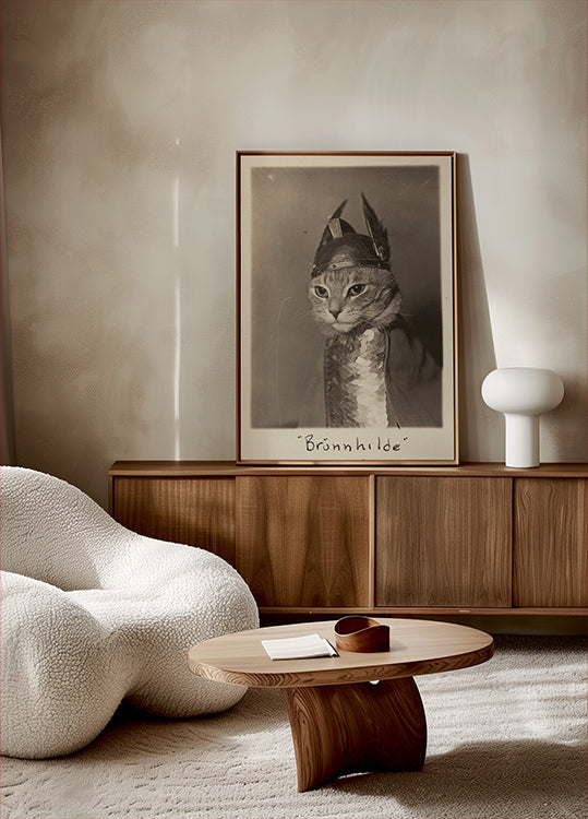 Brunnhilde Cat Portrait Poster - Posterbox