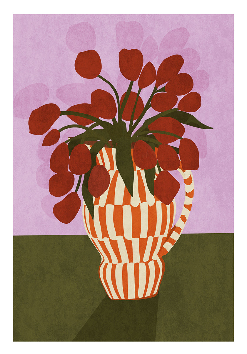 Bold Tulips in Vase (NEW) - Posterbox
