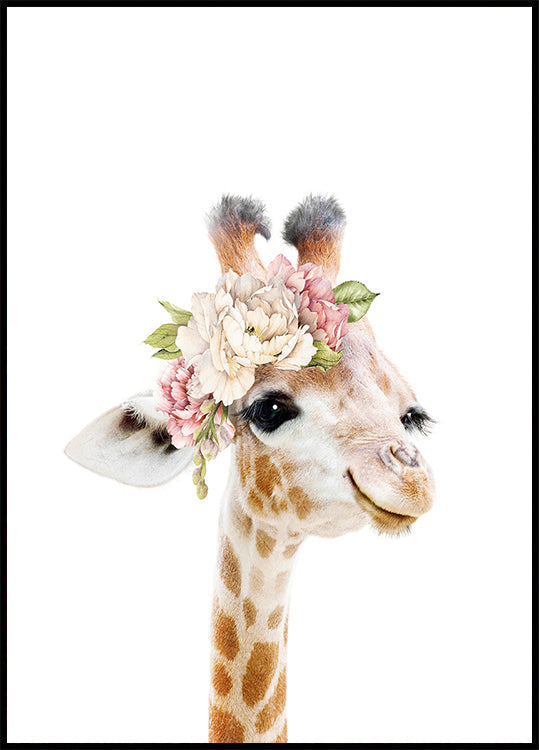 Floral Baby Giraffe (NEW) - Posterbox