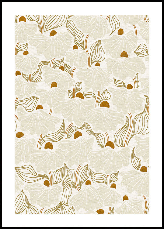calming essentials Natural flow meadow ivory pattern (NEW) - Posterbox