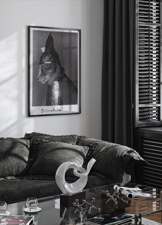 Brunnhilde Cat Profile Poster - Posterbox