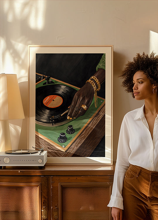 Golden Groove Vinyl Poster - Posterbox