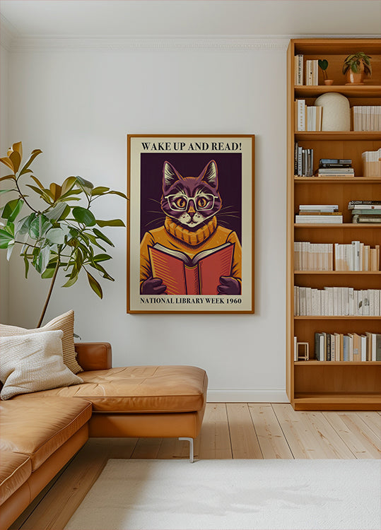 Library Week Cat Poster - Posterbox