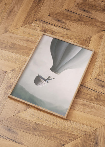 Flying with Hot Air Balloon Plakat - Posterbox.no