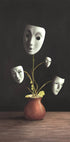 Plant with Theatrical Masks Plakat - Posterbox.no
