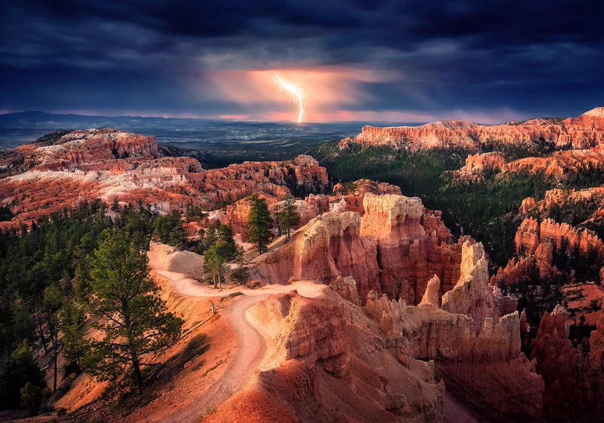 Lightning over Bryce Canyon - Posterbox