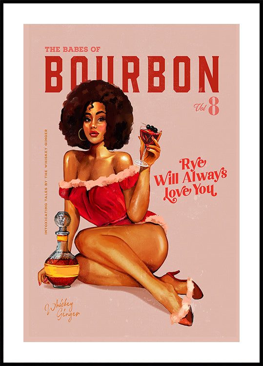 Babes of Bourbon Vol 8 Vintage Pinup Girl With Afro (NEW) - Posterbox