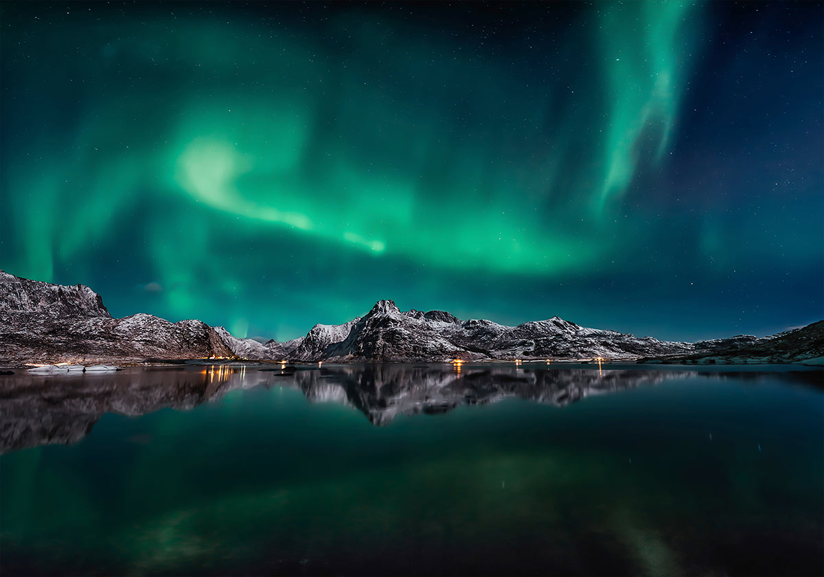 Lofoten Aurora Reflection  Plakat