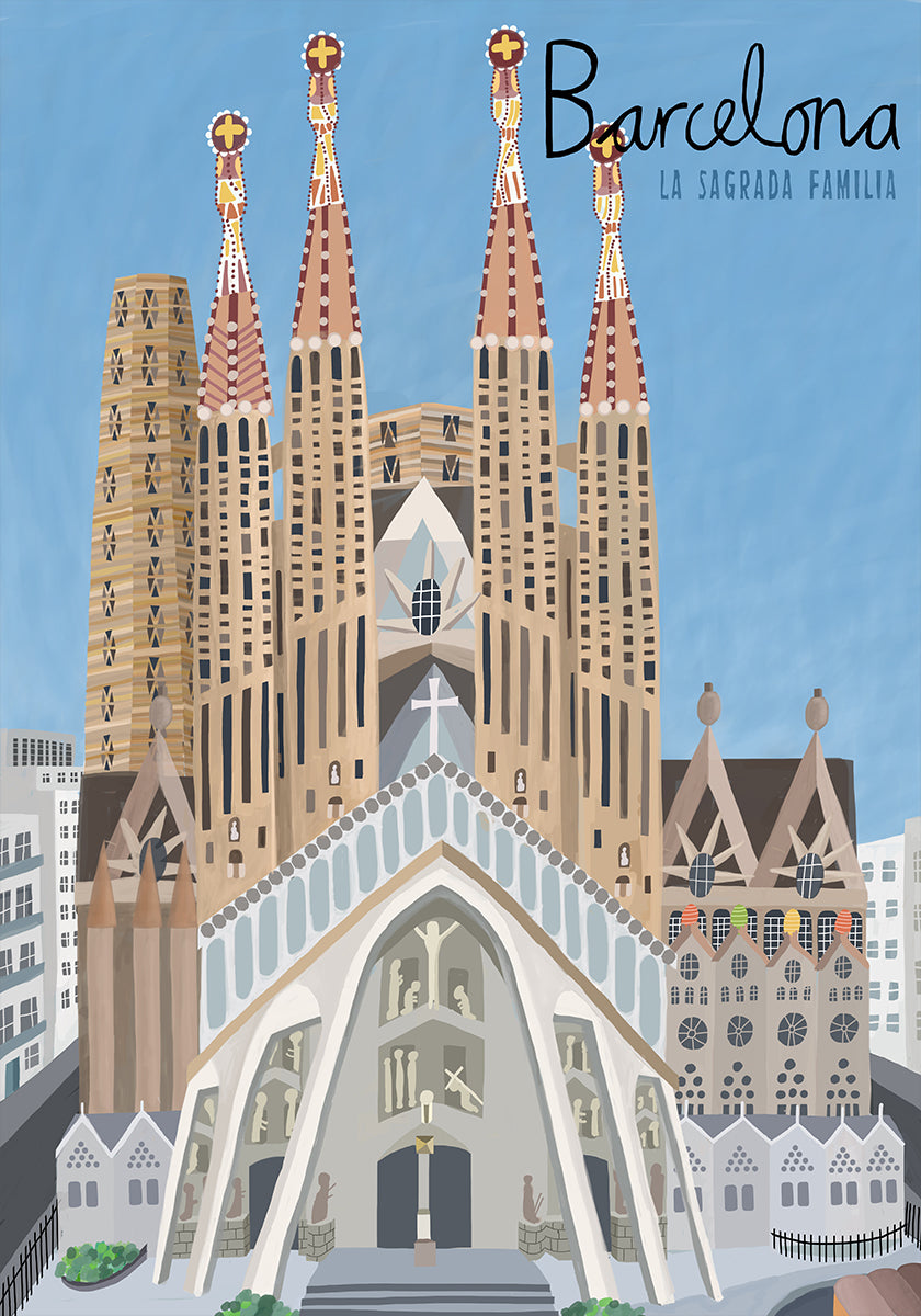 The Sagrada Familia, Barcelona by Artist Carla Daly (NEW) - Posterbox