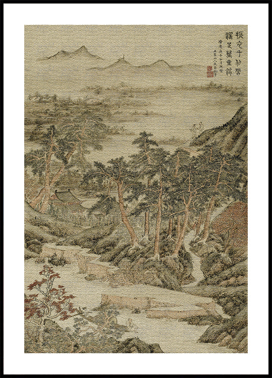 Ancient Landscape Scroll Poster - Posterbox